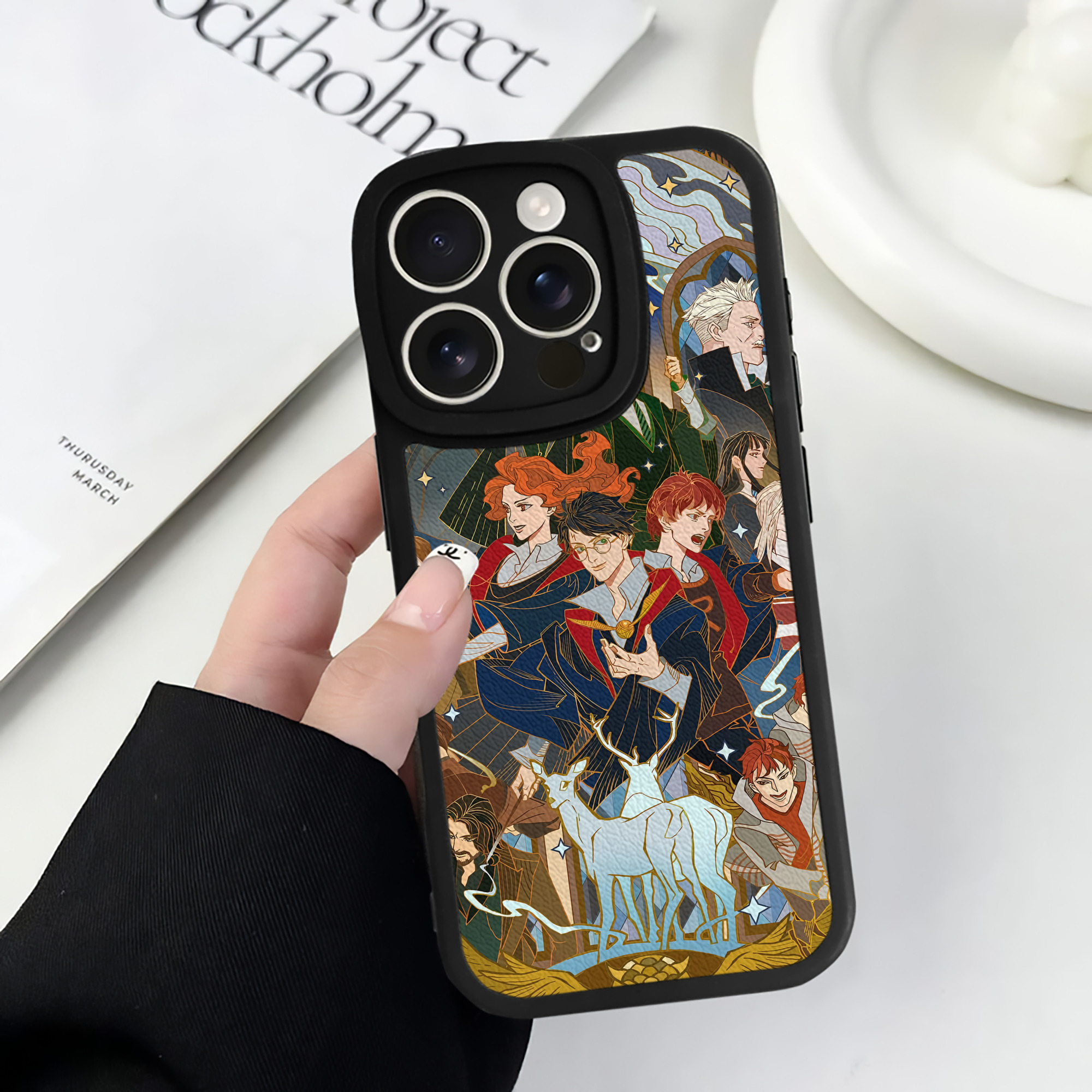（画像用） Harry Potter ハリー・ポッターシリーズ 【iPhone 16シリーズ対応】シリコンスマホケース（レザー調） 材質：シリコン